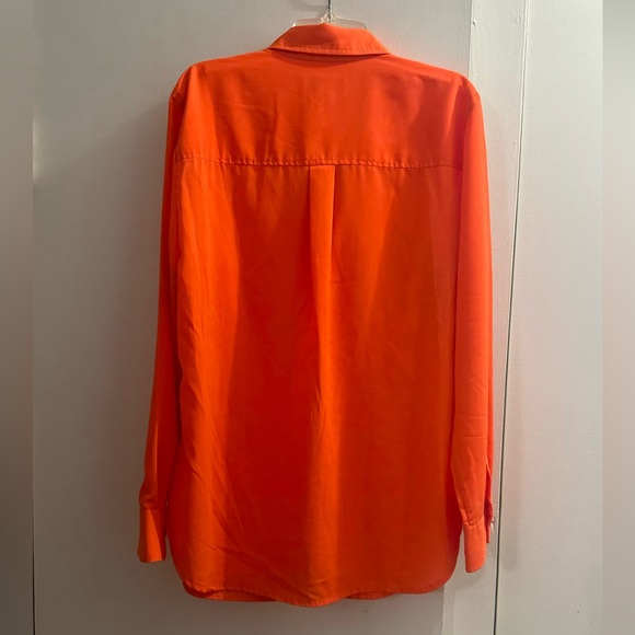 Coldwater Creek Orange women’s button-down, long sleeve blouse.Size medium. EC! - Picture 5 of 13